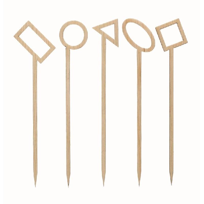 Pique géométrique bambou 5 modèles panachés 10 cm- par 200_1