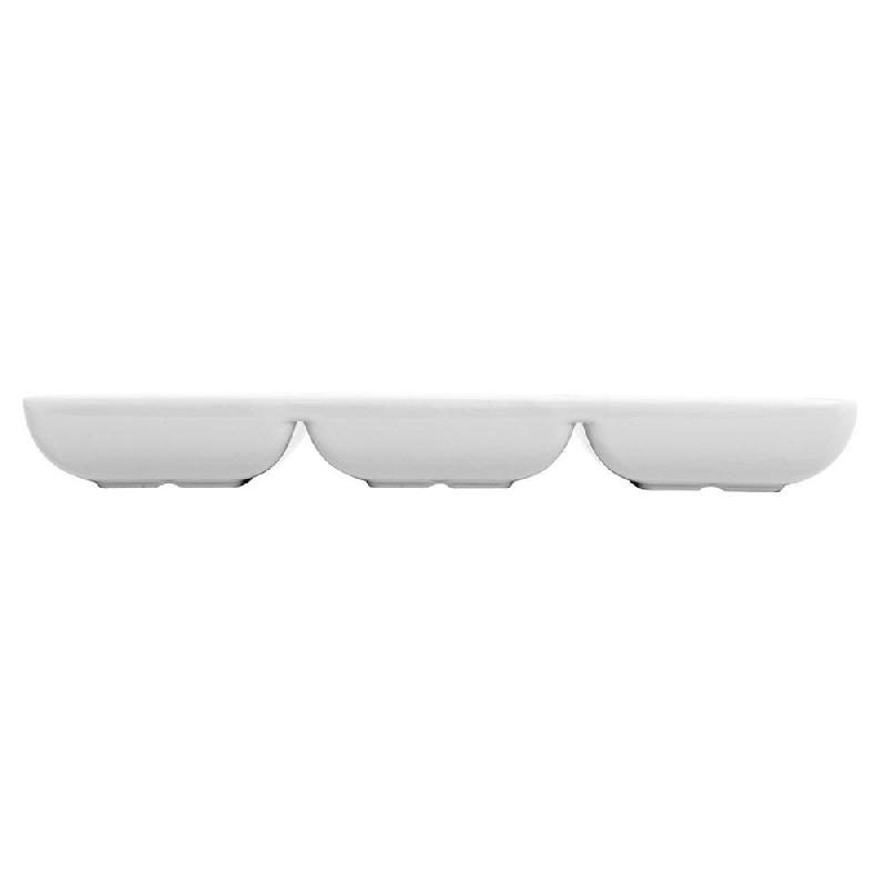 Récipient 3 compartiments mélamine blanc 22,3x7,2x2,5cm - par 12_1
