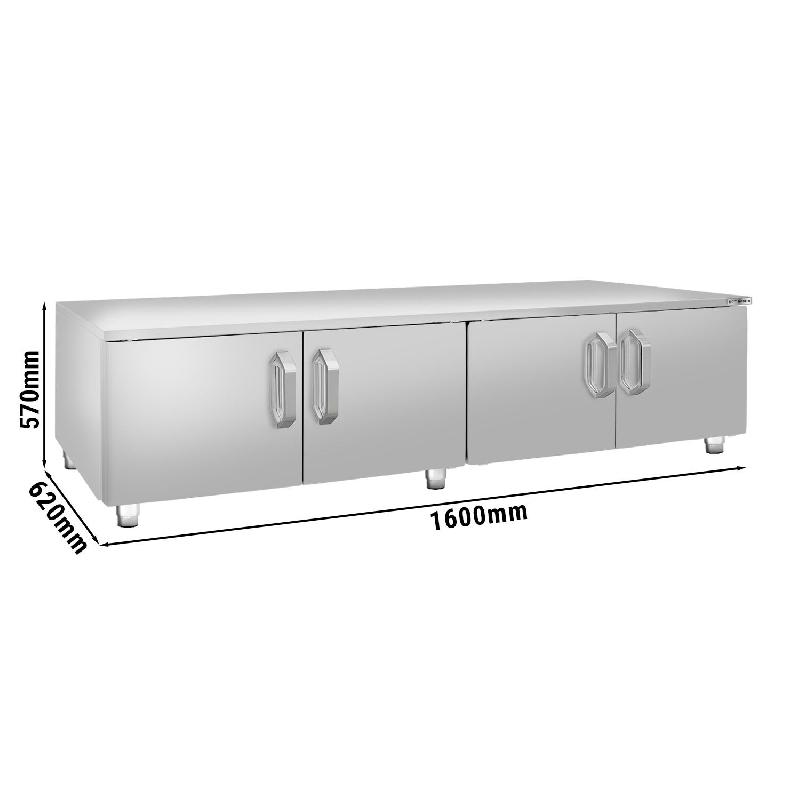 Soubassement en acier inoxydable - 1600mm - 4 portes  - Mario 700 | GGM -UBK1600-E_1