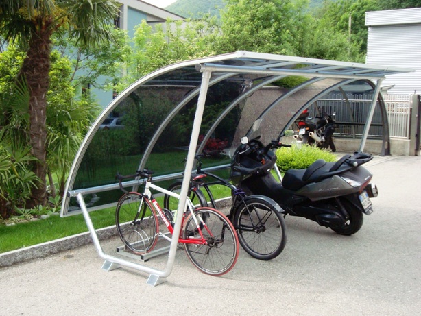 Abri vélo semi-ouvert 12 d-e tubo / structure en acier / pour 10 vélos_1