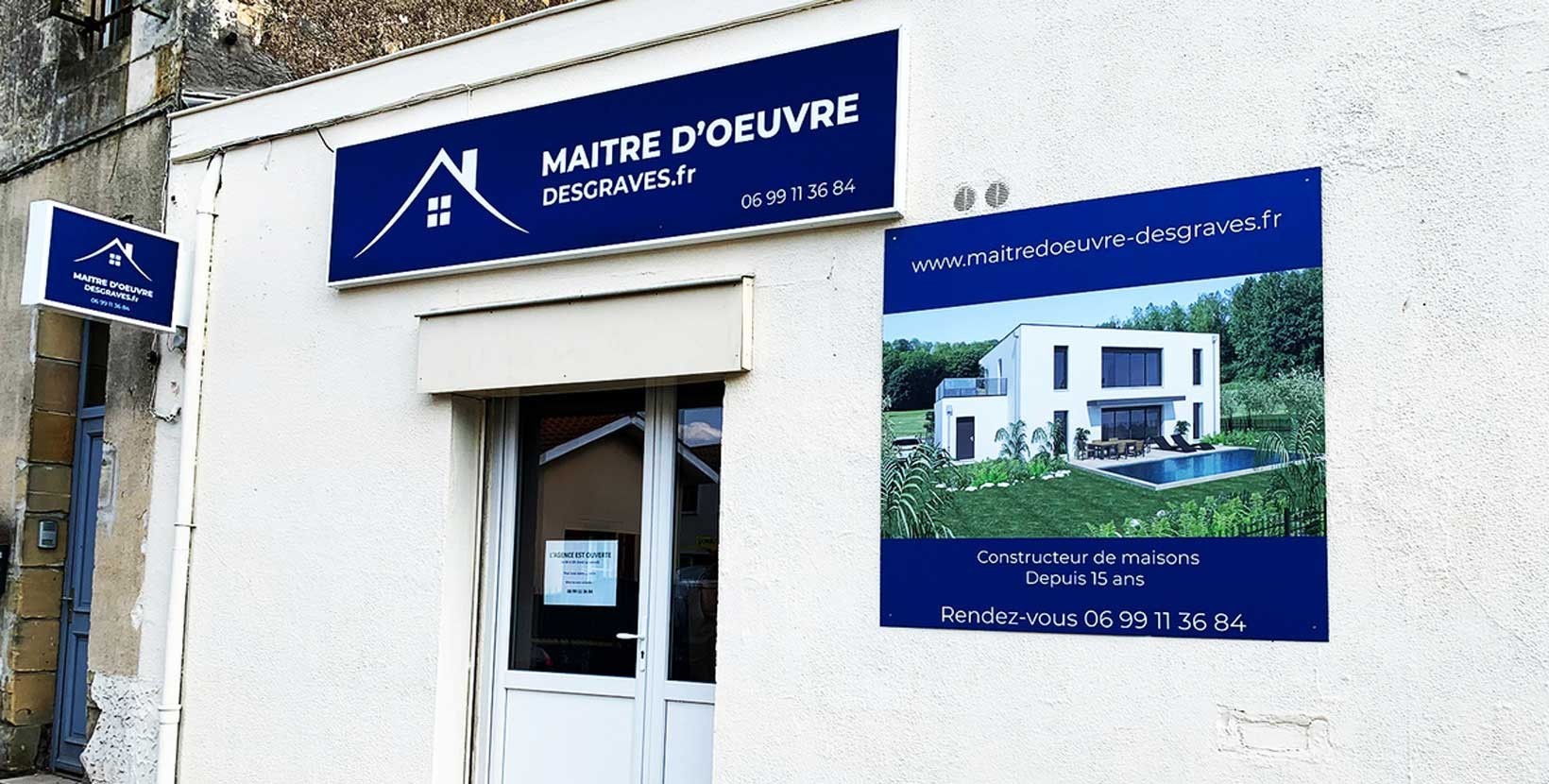 Panneau publicitaire sans éclairage - feuille composite étiquetée - 305x150 cm_1