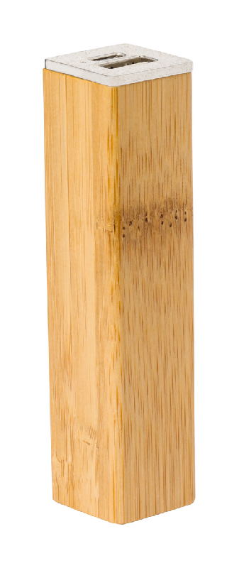 Power Bank écologique en bambou et paille de blé - 2200 mAh - USB et USB-C_1