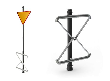 05.055.1 - Arceau urbain Helix - Zano - acier ou inox - hauteur 130 cm - design original et fonctionnel_0