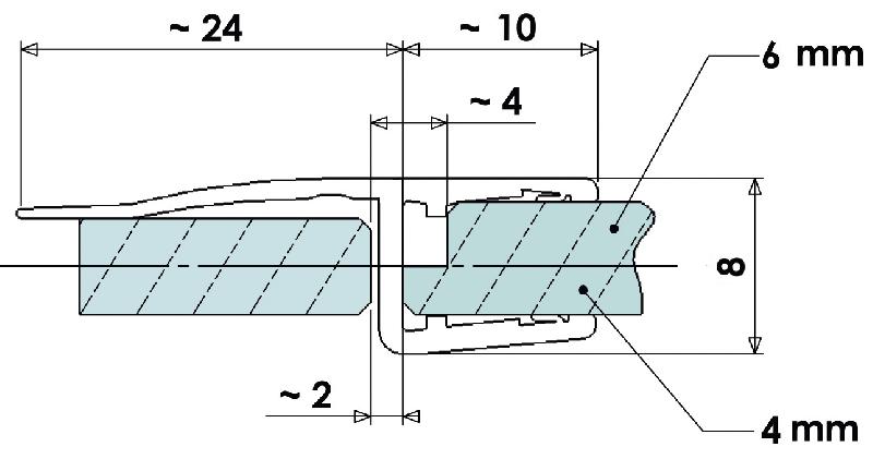 Joint d'étanchéité longue lèvre - 100 cm pour verre de 4 et 6 mm, translucide_1