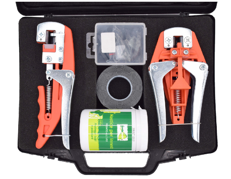 Kit de greffage - 2 pinces - Machine à greffer manuelle avec 4 types de lames, mastic et ruban_1