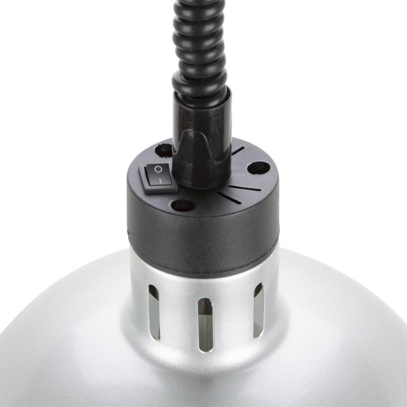 Lampe chauffante dôme rétractable finition métal brossé | Buffalo_1