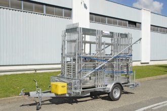 Remorque échafaudage Record R200 - Tubesca - 88 m² avec conteneur intégré_1