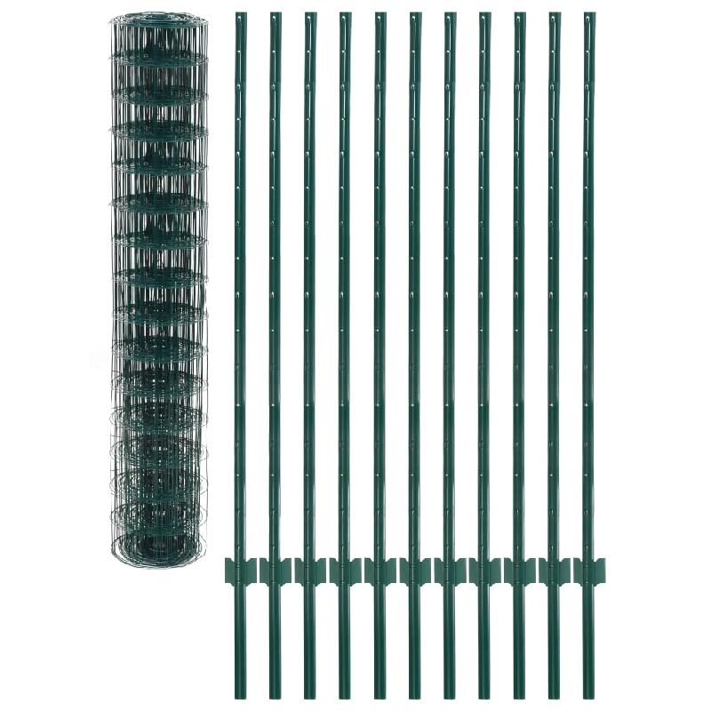 Vidaxl clôture euro acier 20x1,5 m vert 142817_1