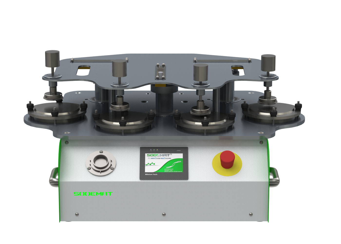 Appareil Martindale - gamme Sodemat - instrument de test textile robuste et multifonction, 2 à 6 postes avec écran tactile_1