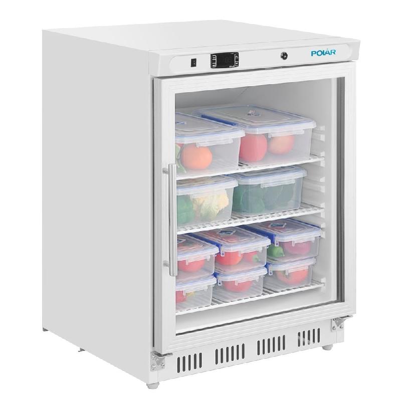 Armoire réfrigérée positive vitrée dessous de comptoir Série C 150L blanc - Polar - CZ785_1