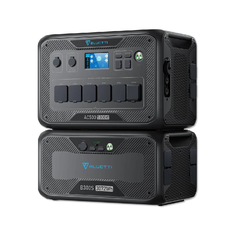 BLUETTI AC500+B300S Batterie de secours domestique | 5000 W / 3072 Wh - AC500 + 2*B300S | 5 000 W; 6 144 Wh; Kit générateur_1