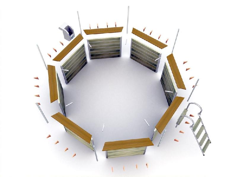 Piscine bois ronde LEYTE - Ø 4,60 m x H 1,11 m - Structure en bois traité et filtration complète_1