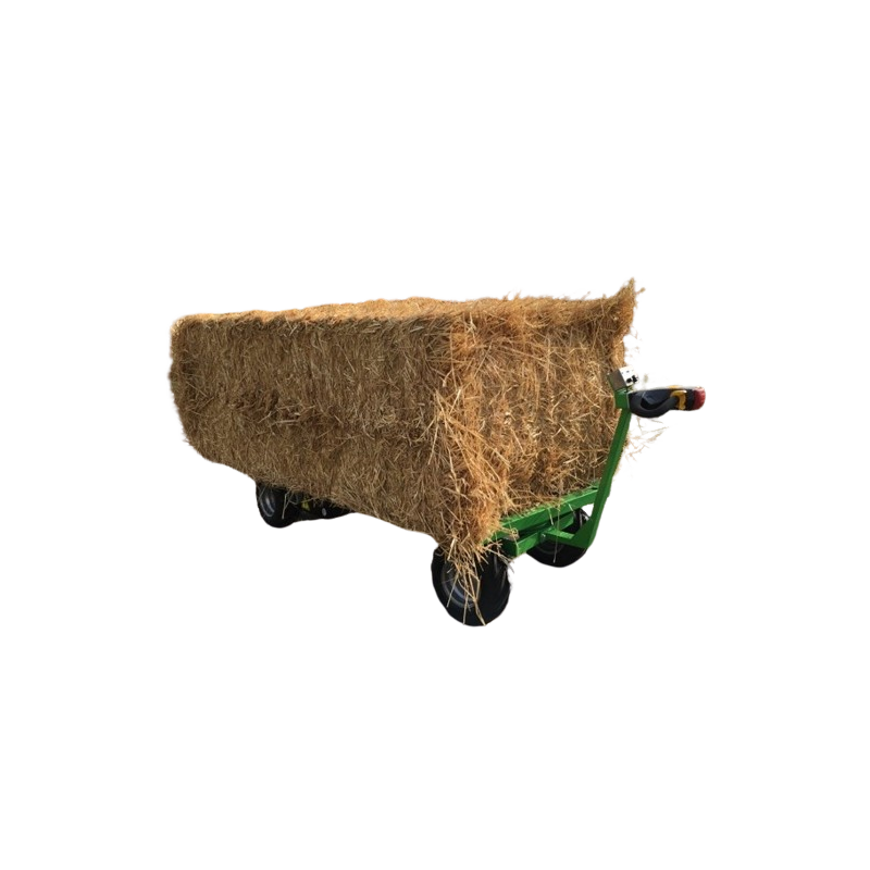 Plateau électrique agricole conçu pour le transport de botte de paille -Capacité de charge 700 kg sur terrain plat -CT2-A-249 - STI constructeur_1