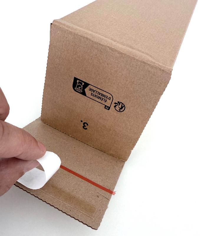 Tube carré bande adhésive - 150670 – 10,5 x 10,5 x 43,5 cm_1