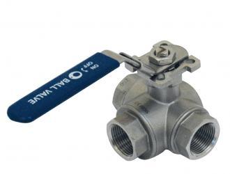 Vanne 3 voies en inox t ou l - 12/17 - 301101_1