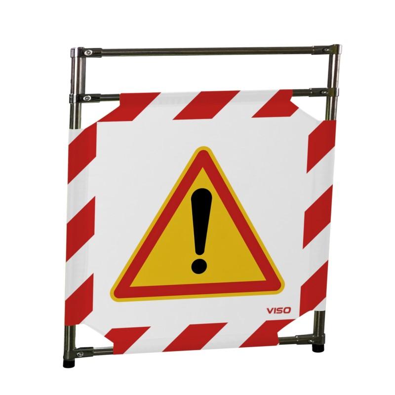 Barrière d'intervention 1 panneau - Attention / 1000 / INOX 304_1