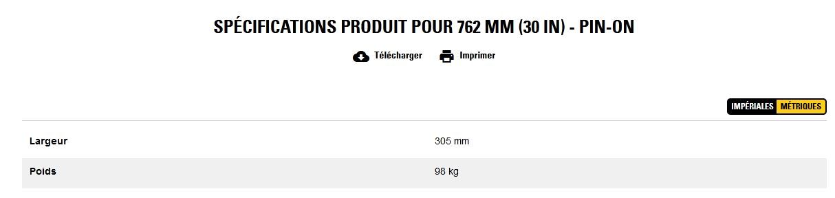 Godet d'excavation à l'arrière de la chargeuse pelleteuse - caterpillar finance france - extra-robuste - 762 mm (30 in) - pin-on_1