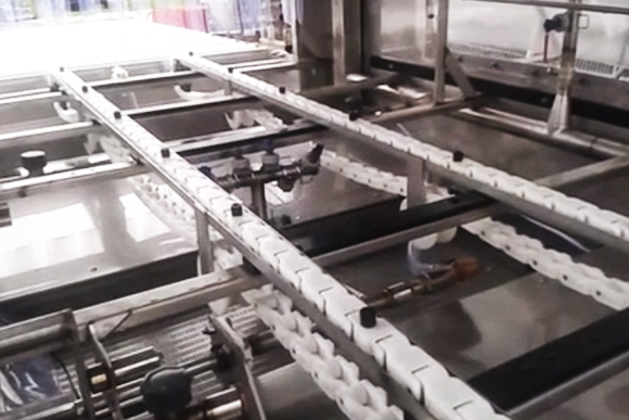 Laveuse de palox à cadence réglable avec aménagement convoyeurs entrée - sortie machine - Consommation d'eau 250/l/h_1