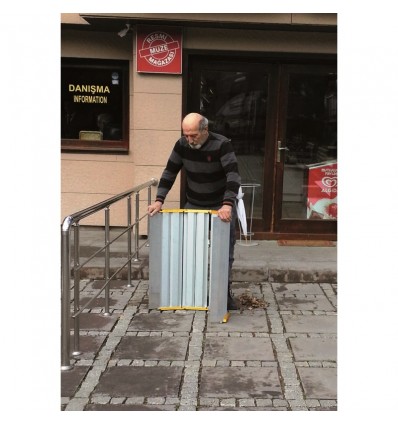 Rampe Roll-Up en aluminium - Largeur 80 cm - Enroulable avec roulettes et grande capacité de charge_1