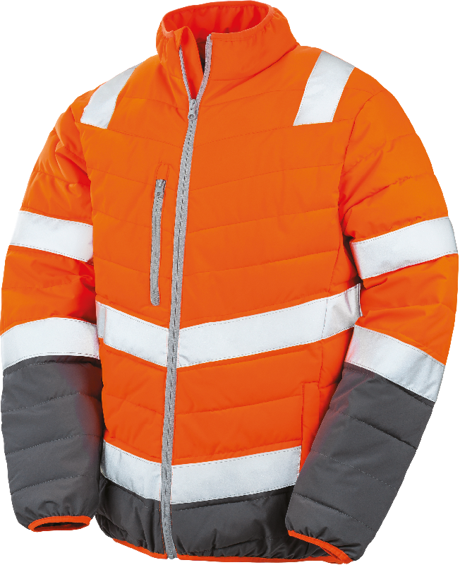Veste de sécurité toucher doux - Réf: R325M - Polyester stretch, bandes réfléchissantes, EN ISO 20471_1