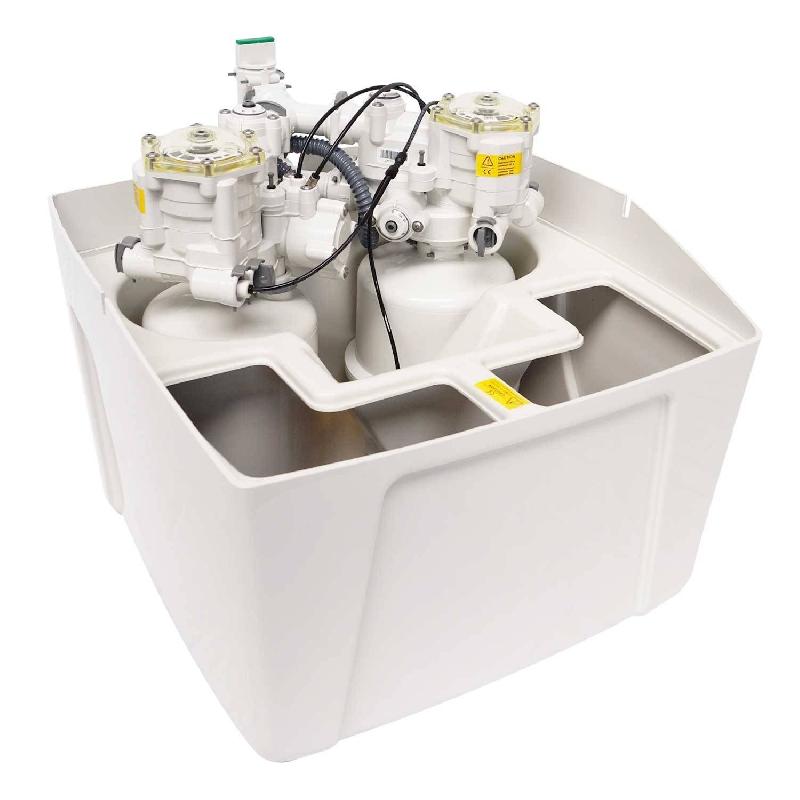 Adoucisseur d'eau sans électricité 2500 l/h 1 à 6 personnes duplex ultra compact complet avec accessoires_1