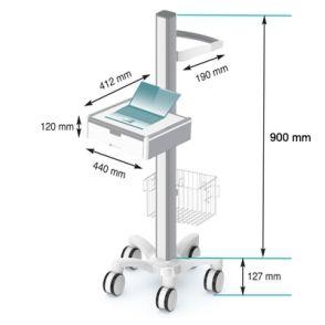 Chariot informatique médical eCart LD 9 - Pré-configuration pour laptop - Ergonoflex - 25 kg_1