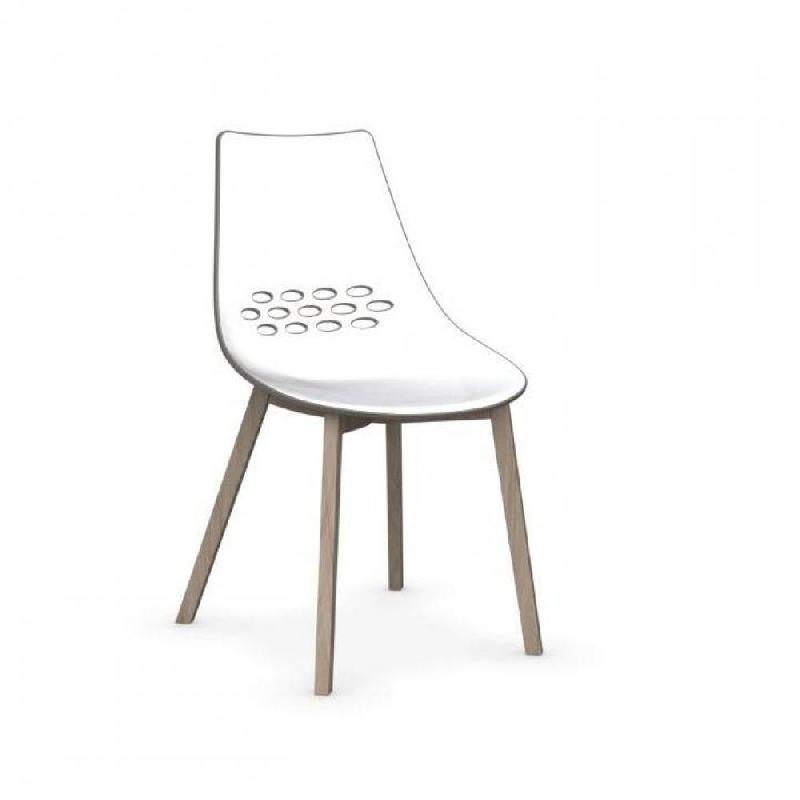 Lot de 2 chaises JAM W - design moderne - grège, coque bicolore et piétement en frêne naturel - fabrication italienne_1