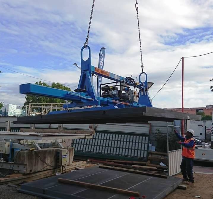Palonnier à ventouse pour pose de béton fibré ultra-hautes (BFUP) - Capacité jusqu'à 4,6 tonnes_1