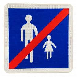 Panneau de prescription B55 - Sortie d'aire piétonne - WP Signalisation_1