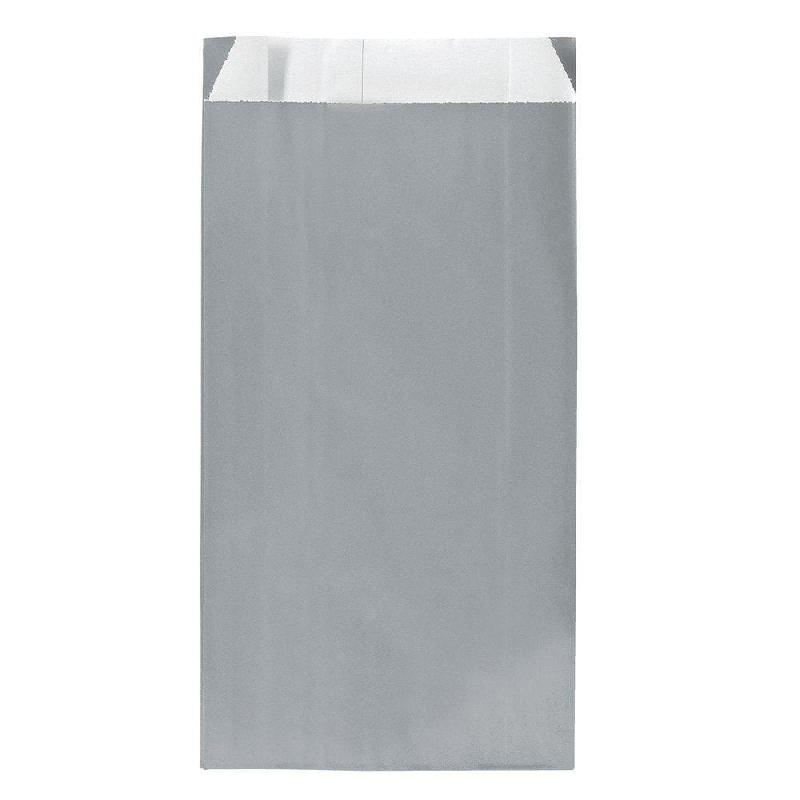 Pochettes cadeaux kraft vergé gris souris 30+8x48cm - par 250 - Emballage rapide et facile_1