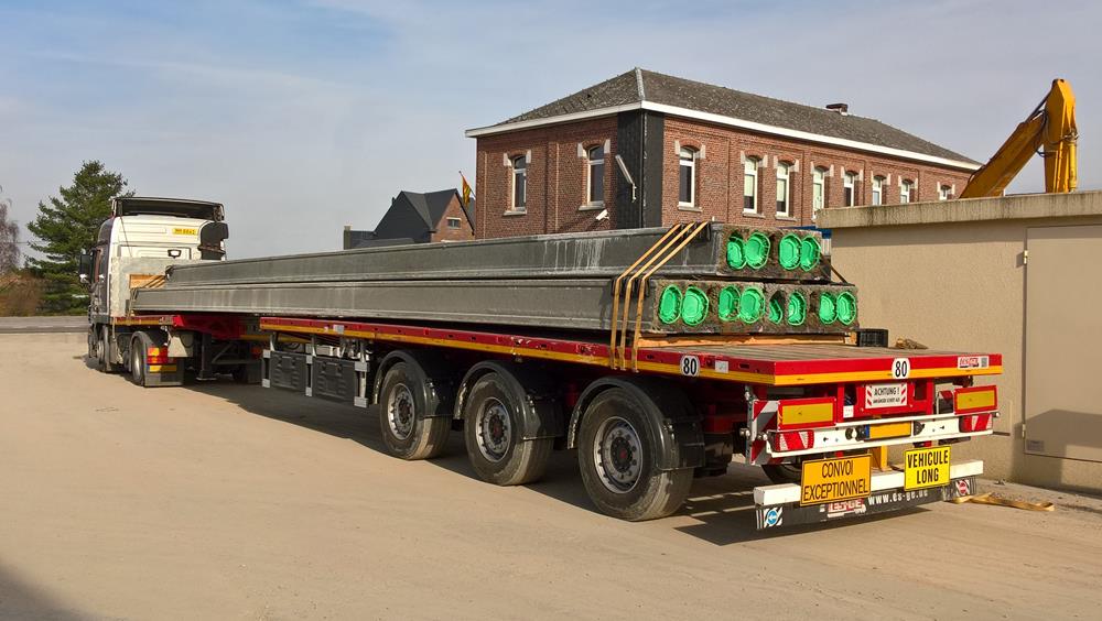 Semi-remorque extensible MAX200 pour transport de marchandises