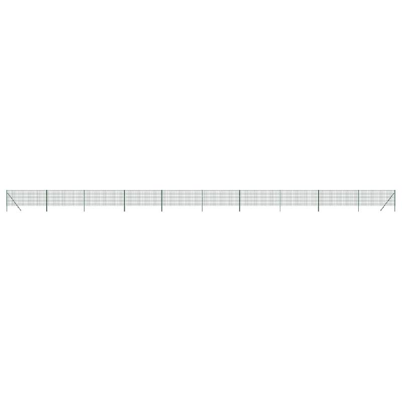 Vidaxl clôture en treillis métallique vert 1,1x25 m acier galvanisé 154058_1
