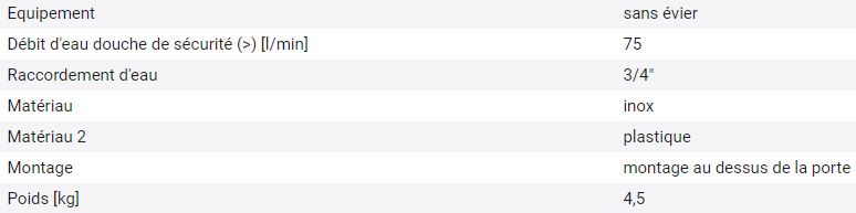 250081w - douche de sécurité, rés. Prod. Chim., thermol., br 084 085 / 75 l_1