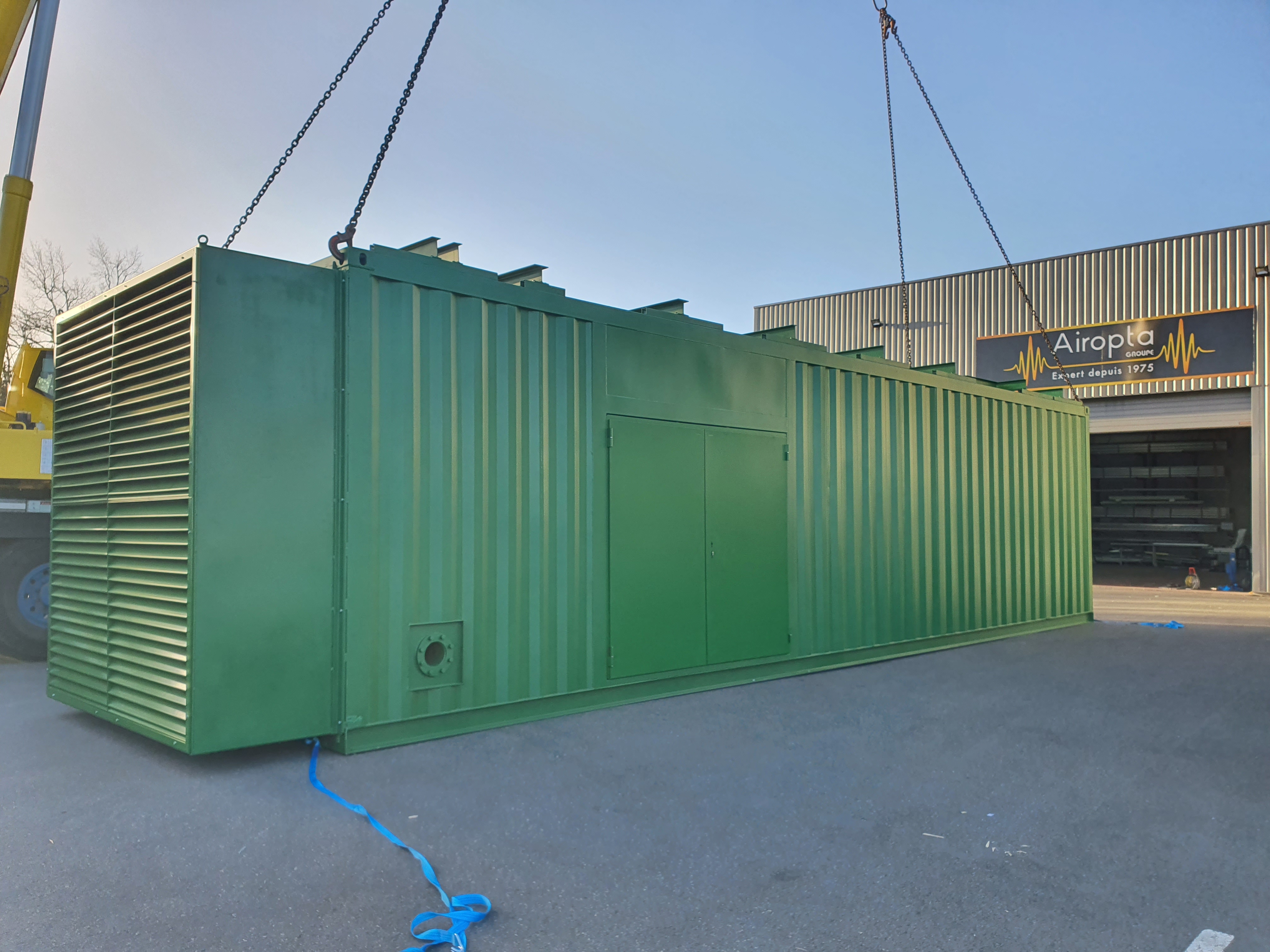 Container acoustique airopta pour insonorisation de groupes électrogènes pour le secteur de la production d'énergie_1