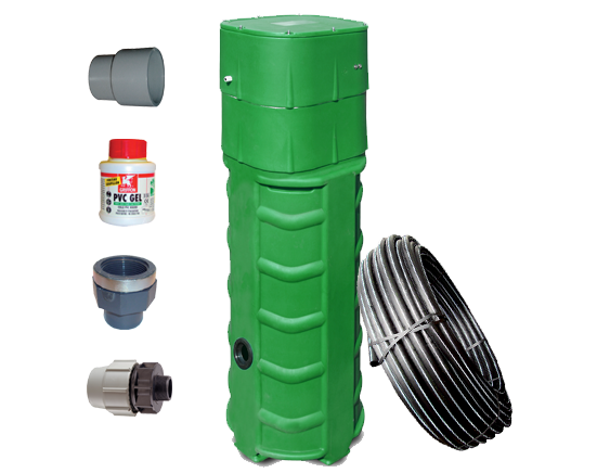 Poste de relevage Sanirel® - HT 210 cm - Cuve 500L, PEHD imputrescible, pour fil d'eau profond_1