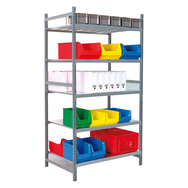 Rayonnage avec tablettes galvanisées pour le stockage de produits de faible densité - PROFILPLUS_1