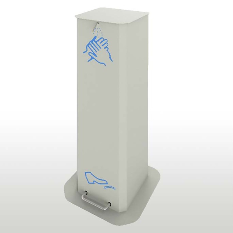 Borne de désinfection des mains KDS - système à pédale, design stable et élégant, 16 coloris_1