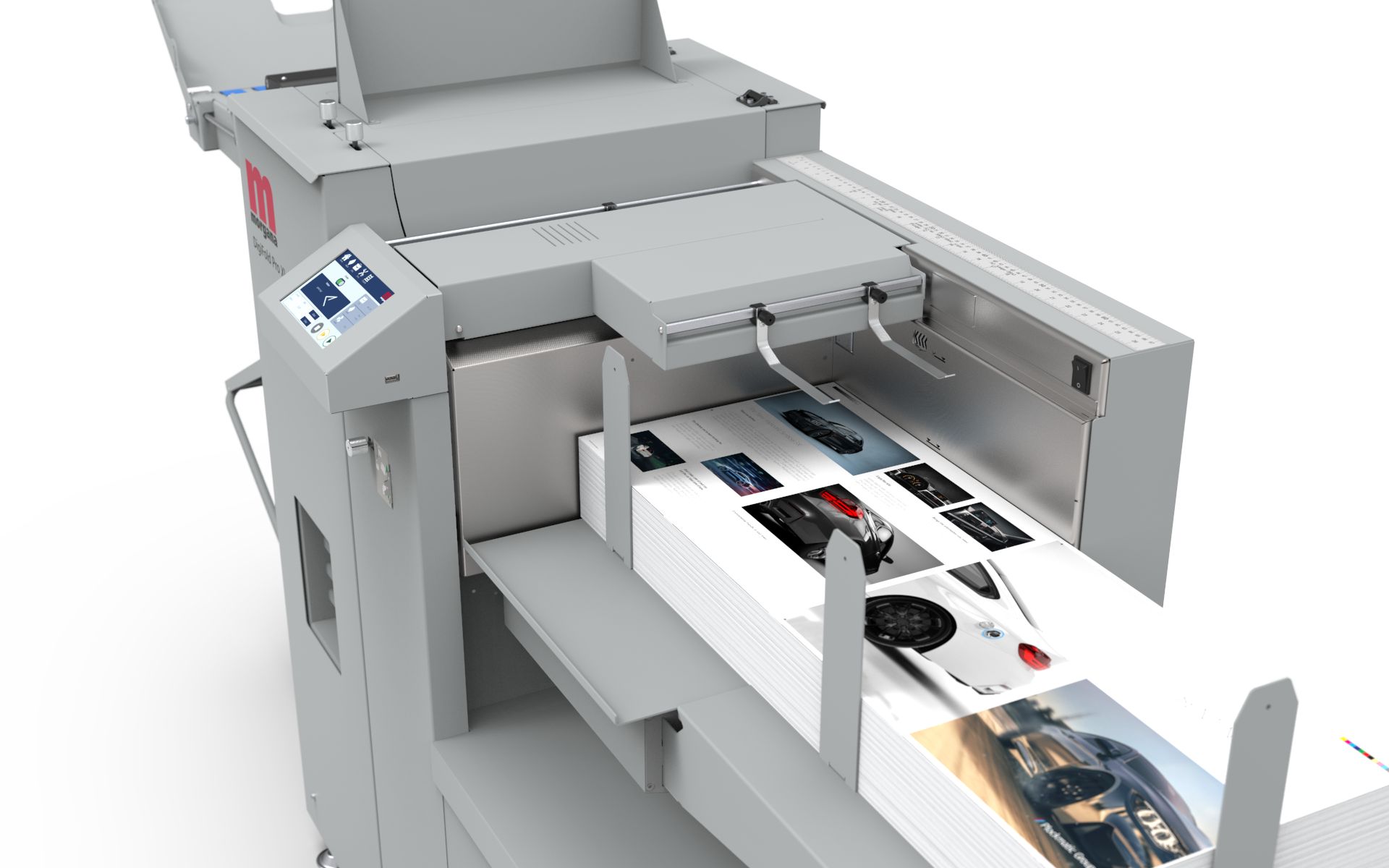 Raineuse / Plieuse AJPLUS IMPORTATEUR EXCLUSIF automatique à perforation longitudinale et transversale -  MORGANA DigiFold Pro XL_1