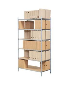 Rayonnage archive - Slow Group - pour stocker des cartons 60x40x40 - jusqu'à 200 kg par niveau - version peinte disponible_1