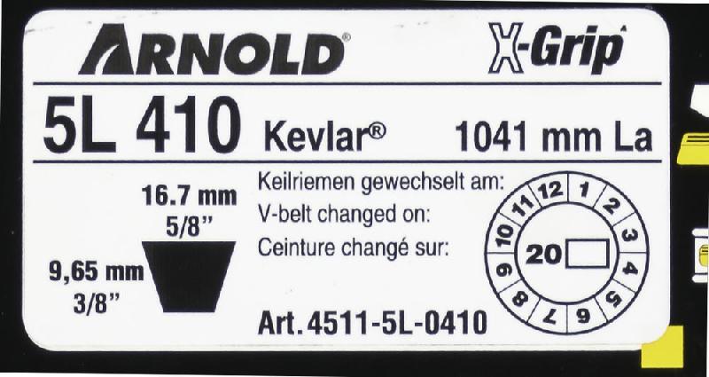 Courroie trapézoïdale X-Grip V - type 5L410_1