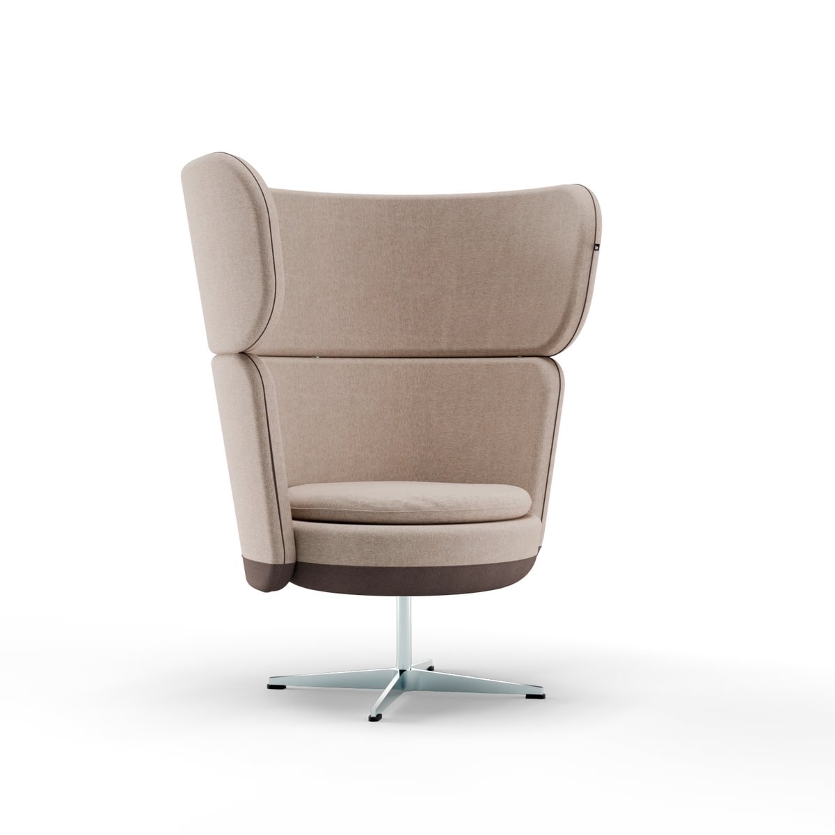 Chaise scolaire pivotante à siège robuste et rembourré avec dossier supérieur - Manny Large_1