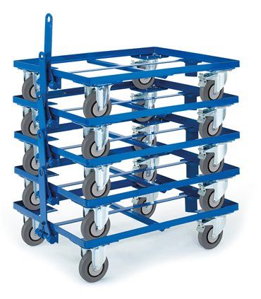 Chariot porte bac - Kalidesk - 250 kg - CB001-0300 - Cadre roulant pour bacs norme Europe_1