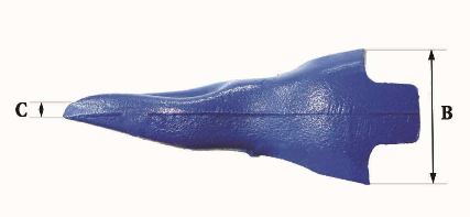 Dents de godet Fastkey FK4 CE - Référence FK4 CE - 3,5 Kg - Dimensions précises_1