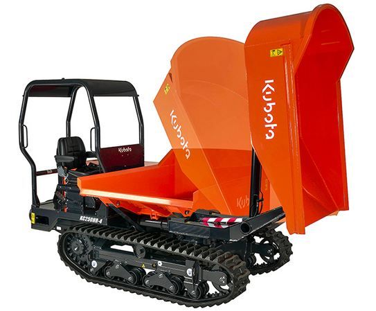 Machine de chantier avec transmission hydrostatique et rotation de benne à 180°