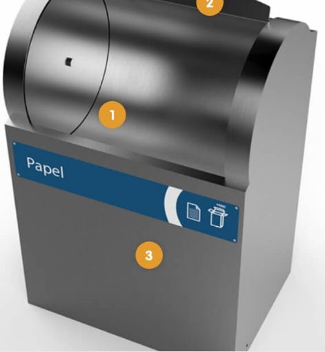 Max - borne d'apport volontaire Sotkon France SA - grand tambour en acier inoxydable 316 pour déchets encombrants_1