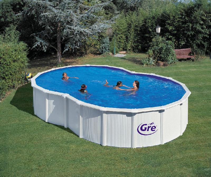 Piscine en kit en forme de huit - 6,40 x 3,90 m - Hauteur 1,22 m_1