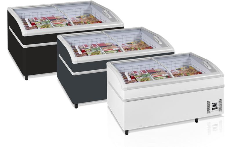 Réfrigérateur / congélateur de supermarché SHALLOW 150 - référence TEFCOLD-17309, double température, vitrage de sécurité, 590 L volume brut_1