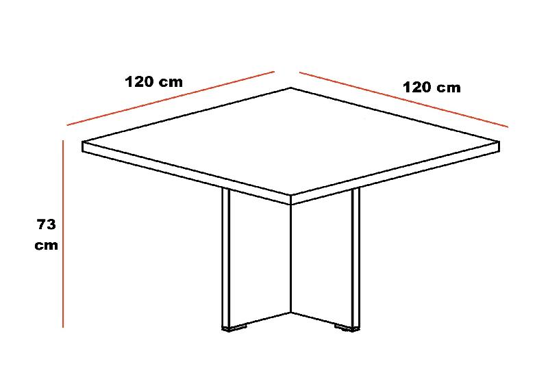 Table de réunion carrée TAK- Mobel Linea - Acacia clair_1