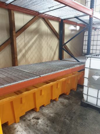 Bac de rétention en plastique - pour solutions acides et chimiques - en polyéthylène_1