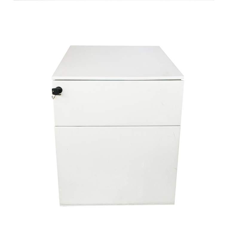 Caisson tiroir gris clair d'occasion - robuste et refermable - 55x42x53 - Meuble armoire bas_1